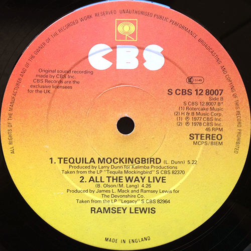 RAMSEY LEWIS // SPRING HIGH (4:16) / THAT'S THE WAY OF THE WORLD (5:44) / TEQUILA MOCKINGBIRD (5:22) / ALL THE WAY LIVE (4:26)