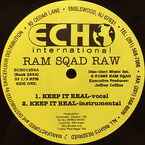 RAM SQAD RAW // KEEP IT REAL (2VER) / WHEN & WHERE (3VER)