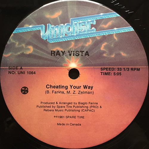 RAY VISTA // CHEATING YOUR WAY (5:05) / INST (5:16)