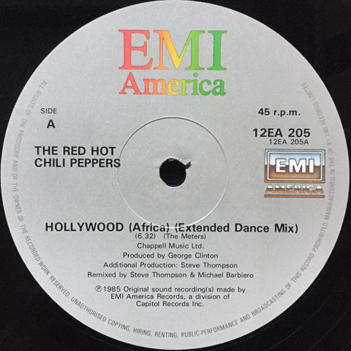 RED HOT CHILI PEPPERS // HOLLYWOOD (AFRICA) (EXTENDED DANCE MIX) (6:32) / (DUB MIX) (7:39) / NEVERMIND (2:43)