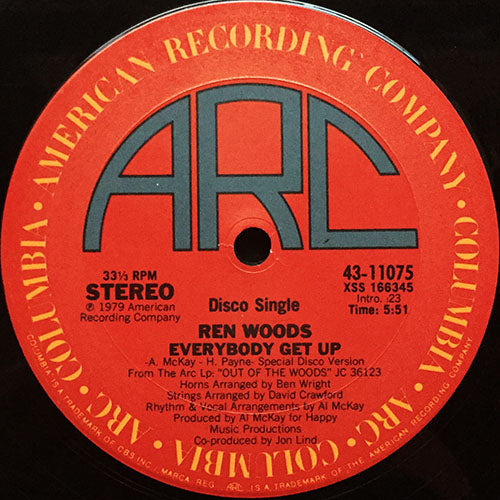 REN WOODS // EVERYBODY GET UP (5:51) / (INSTRUMENTAL) (6:42)
