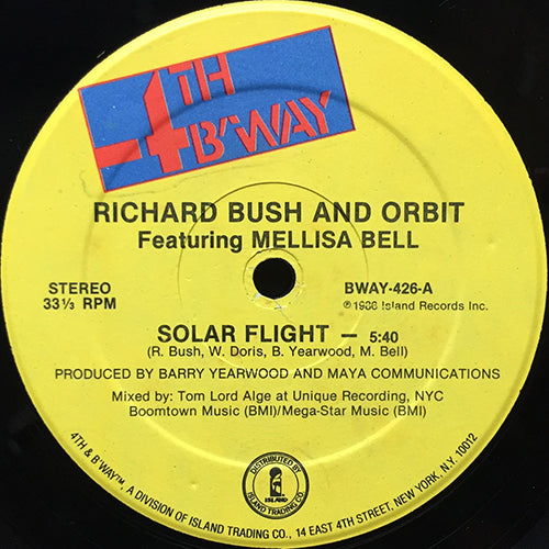 RICHARD BUSH AND ORBIT feat. MELLISA BELL // SOLAR FLIGHT (5:40/4:15) / DUB (6:15)