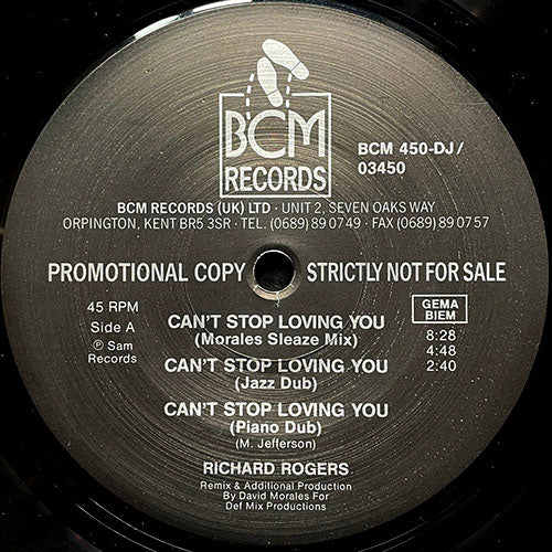 RICHARD ROGERS // CAN'T STOP LOVING YOU (REMIX) (6VER)