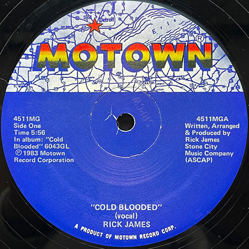 RICK JAMES // COLD BLOODED (5:56) / (INSTRUMENTAL) (5:56)