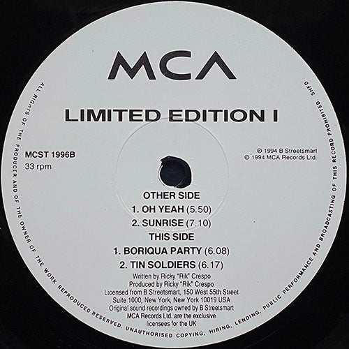 RICKY CRESPO // OH YEAH / SUNRISE / BORIQUA PARTY / TIN SOLDIERS