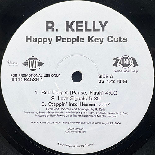 R. KELLY // HAPPY PEOPLE KEY CUTS (EP) inc. RED CARPET (PAUSE, FLASH) (2VER) / LOVE SIGNALS (2VER) / STEPPIN' INTO HEAVEN (2VER) / IF (2VER) / LOVE STREET (2VER) / LADIES' NIGHT (TREAT HER LIKE HEAVEN) (2VER)
