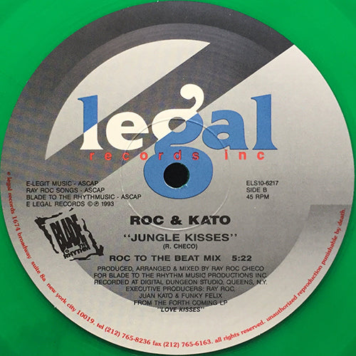 ROC & KATO // JUNGLE KISSES (CLUB KISSES MIX) (6:33) / (ROC TO THE BEAT MIX) (5:22)