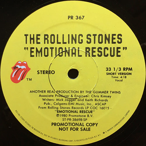ROLLING STONES // EMOTIONAL RESCUE (5:38/4:18)