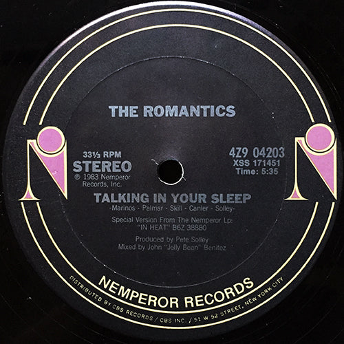 ROMANTICS // TALKING IN YOUR SLEEP (5:35) / (INSTRUMENTAL) (4:27)