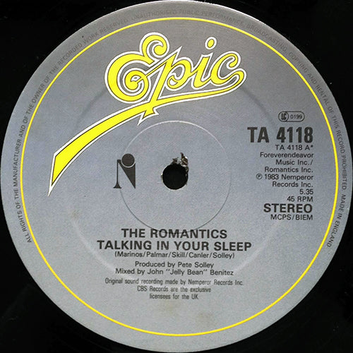ROMANTICS // TALKING IN YOUR SLEEP (5:35) / (INSTRUMENTAL) (4:27)