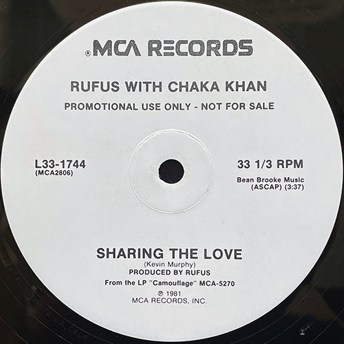 RUFUS with CHAKA KHAN // SHARING THE LOVE (3:37)