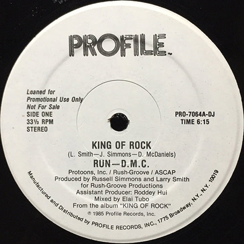 RUN DMC // KING OF ROCK (6:15) / INST (6:34)