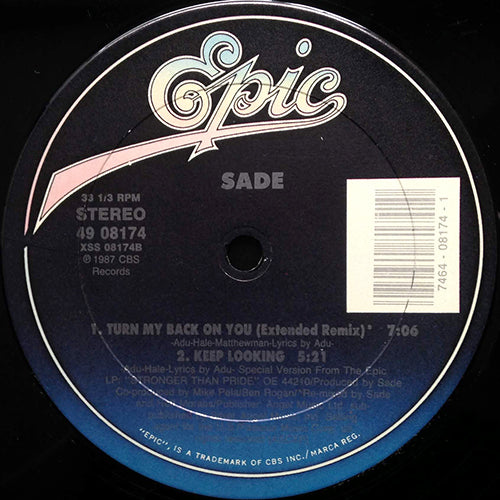 SADE // TURN MY BACK ON YOU (6:09/7:06) / KEEP LOOKING (5:21)