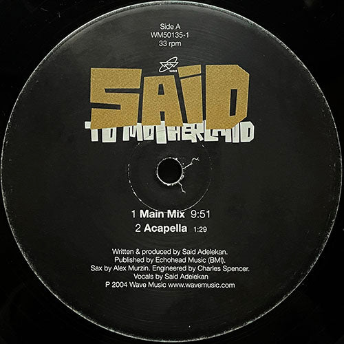 SAID // TO MOTHERLAND (4VER)