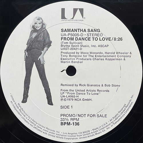 SAMANTHA SANG // FROM DANCE TO LOVE (8:26) / IN THE MIDNIGHT HOUR (7:17)