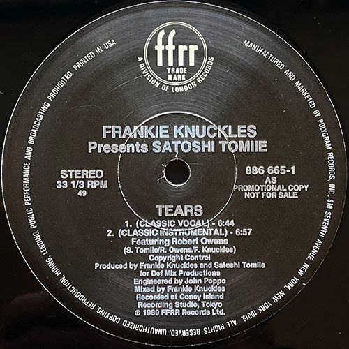 FRANKIE KNUCKLES presents SATOSHI TOMIIE feat. ROBERT OWENS // TEARS (5VER)