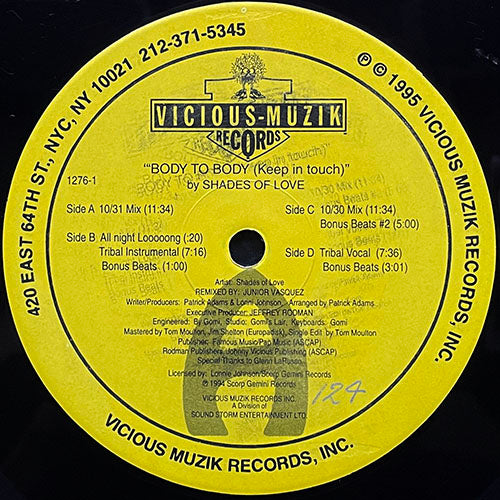 SHADES OF LOVE // BODY TO BODY (KEEP IN TOUCH) (JUNIOR VASQUEZ REMIXES) (8VER)