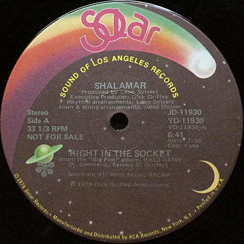 SHALAMAR // RIGHT IN THE SOCKET (6:41) / GIRL (5:24)