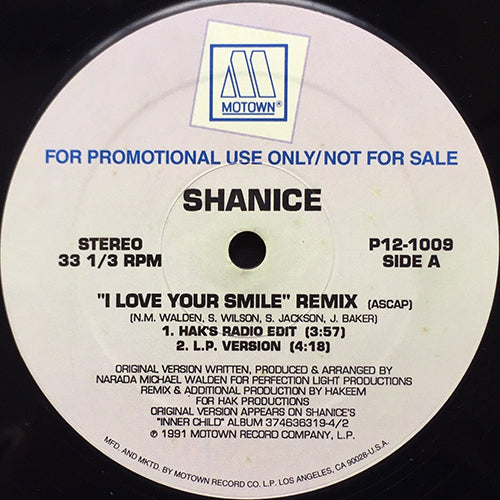 SHANICE // I LOVE YOUR SMILE (HAKS REMIX & LP VERSION) (4VER)
