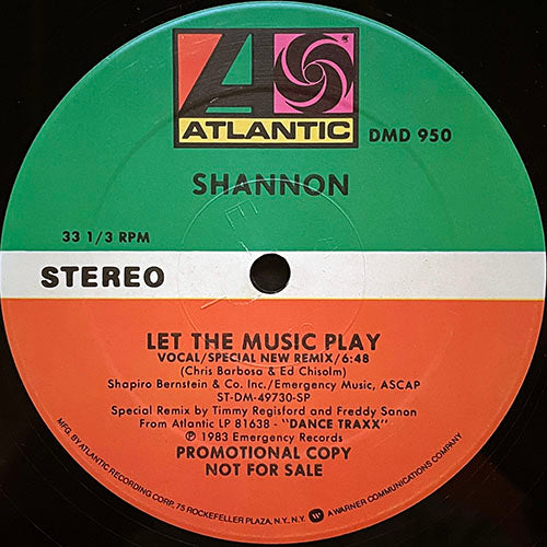 SHANNON / STEVE ARRINGTON // LET THE MUSIC PLAY (SPECIAL NEW REMIX) (6:48) / DANCIN IN THE KEY OF LIFE (SPECIAL NEW REMIX) (7:12)