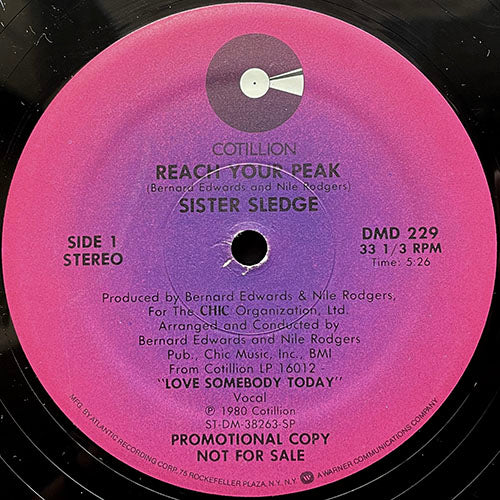 SISTER SLEDGE // REACH YOUR PEAK (5:26)