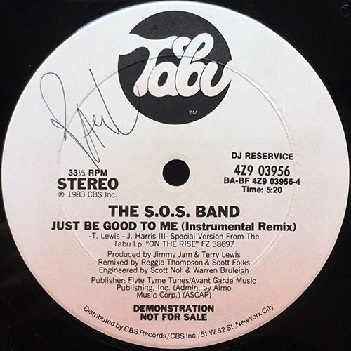 S.O.S. BAND // JUST BE GOOD TO ME (VOCAL REMIX) (8:10) / (INST REMIX) (5:20)