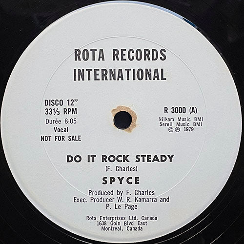 SPYCE // DO IT ROCK STEADY (8:05) / (INSTRUMENTAL) (7:59)