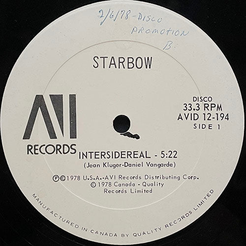 STARBOW // INTERSIDEREAL MESSAGE (5:22) / VOYAGER II (6:00)