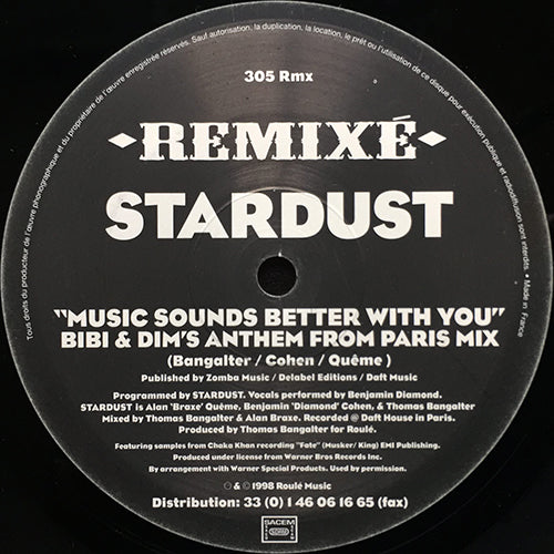 STARDUST // MUSIC SOUNDS BETTER WITH YOU (REMIXE) (4VER)