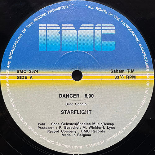 STARFLIGHT // DANCER (8:00) / DANCE TO THE BEAT (4:08)
