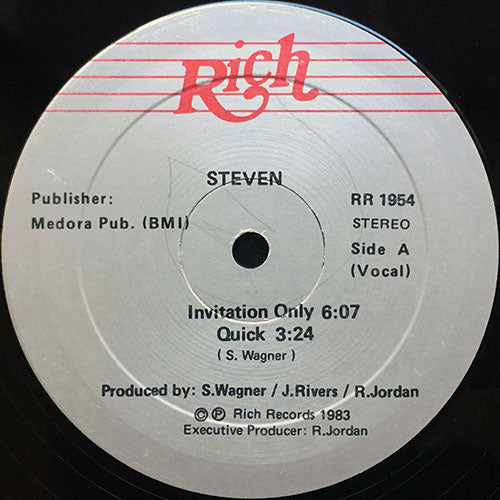 STEVEN // INVITATION ONLY (VOCAL) (6:07) / (INSTRUMENTAL) (6:50) / QUICK (3:24)