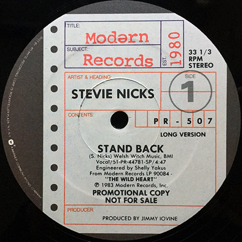 STEVIE NICKS // STAND BACK (4:47/4:18)