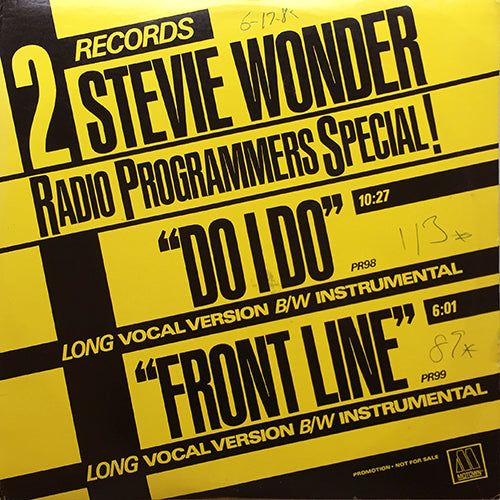 STEVIE WONDER // DO I DO (VOCAL/INST) / FRONT LINE (VOCAL/INST)
