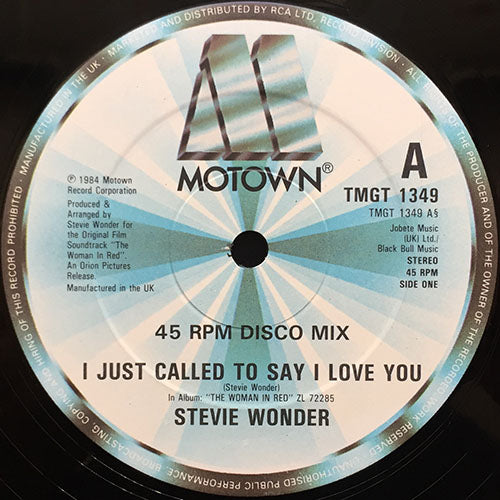 STEVIE WONDER // I JUST CALLED TO SAY I LOVE YOU / INST