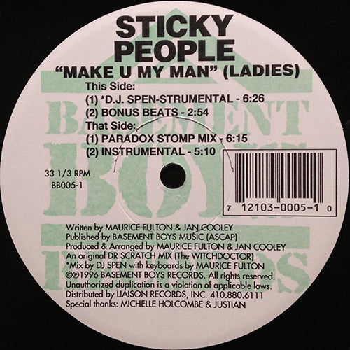 STICKY PEOPLE // MAKE U MY MAN (LADIES) (4VER)