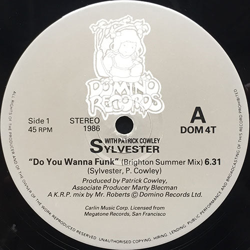 SYLVESTER with PATRICK COWLEY // DO YOU WANNA FUNK (BRIGHTON SUMMERY MIX) (6:31) / (ORIGINAL MIX) (5:01) / MENERGY (6:55)