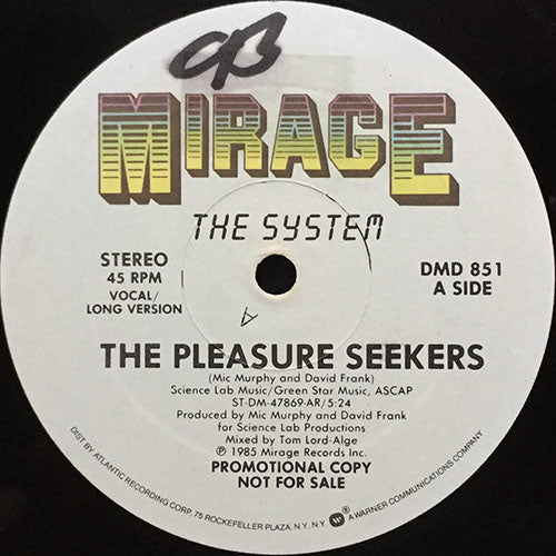SYSTEM // THE PLEASURE SEEKERS (LONG VERSION) (5:24) / (3:45) / (DUB MIX) (5:45)