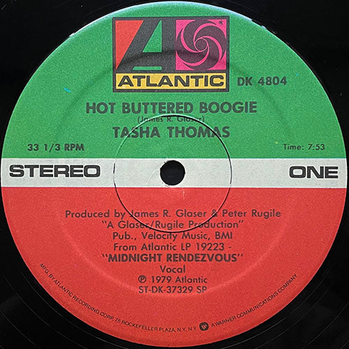 TASHA THOMAS // HOT BUTTERED BOOGIE (7:53) / MIDNIGHT RENEDEZVOUS (7:49)