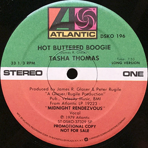 TASHA THOMAS // HOT BUTTERED BOOGIE (7:53/5:28)