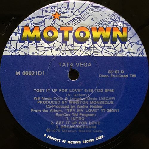 TATA VEGA // GET IT UP FOR LOVE (5:58) / I JUST KEEP THINKING ABOUT YOU BABY (5:34)