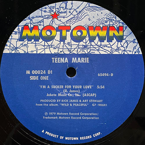 TEENA MARIE // I'M A SUCKER FOR YOUR LOVE (5:54) / (INSTRUMENTAL) (5:34)