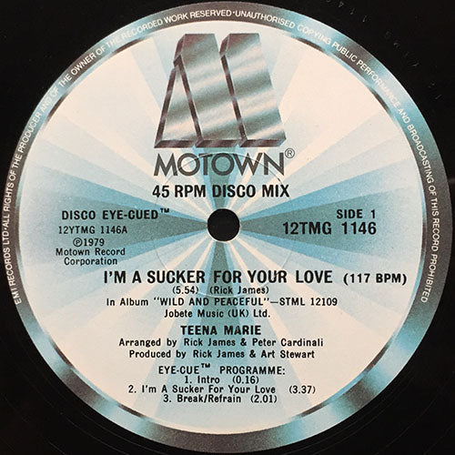 TEENA MARIE // I'M A SUCKER FOR YOUR LOVE (5:54) / INST (5:34)