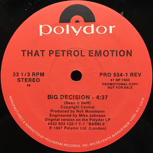 THAT PETROL EMOTION // BIG DECISION (4:37/2:42)