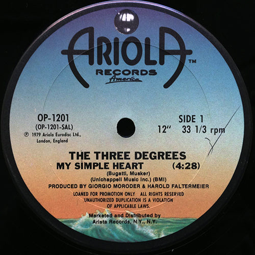 THREE DEGREES // MY SIMPLE HEART (4:28/3:40)