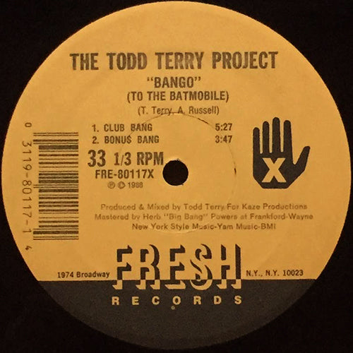 TODD TERRY PROJECT // BANGO (TO THE BATMOBILE) (2VER) / BACK TO THE BEAT