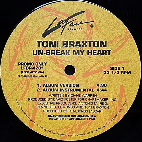 TONI BRAXTON // UN-BREAK MY HEART (ALBUM VERSION) (4VER)
