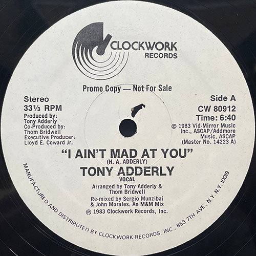 TONY ADDERLY // I AIN'T MAD AT YOU (6:40) / INST