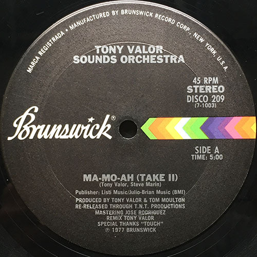 TONY VALOR SOUNDS ORCHESTRA / REALISTICS // MA-MO-AH (TAKE II) (5:00) / HOW CAN I FORGET (5:33)