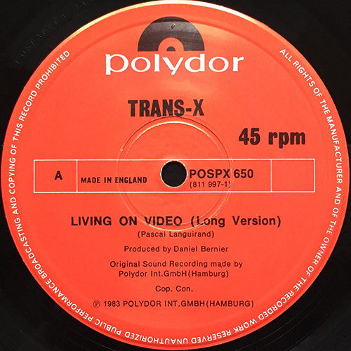 TRANS-X // LIVING ON VIDEO (LONG VERSION) / DIGITAL WORLD