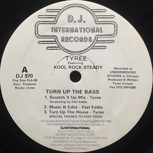 TYREE feat. KOOL ROCK STEADY // TURN UP THE BASS (5VER)